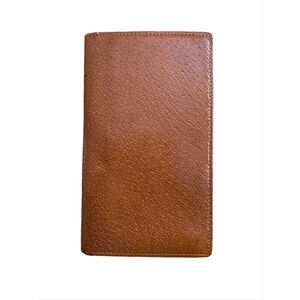 Vintage Genuine Pigskin Leather Pocket Notepad Organizer Wallet Pencil
